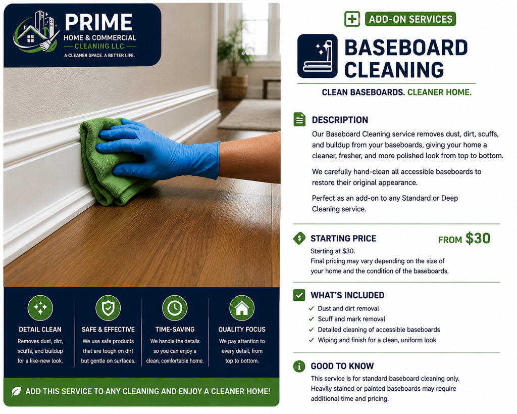 Baseboard Cleaning