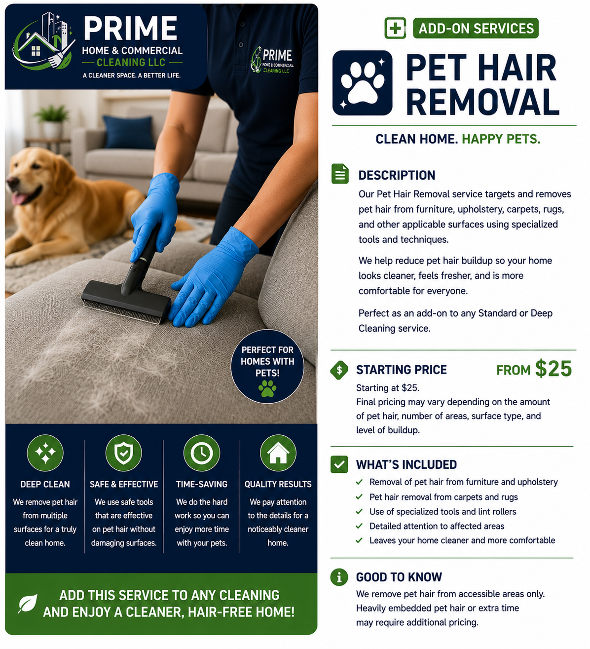 🐾 Pet Hair Removal