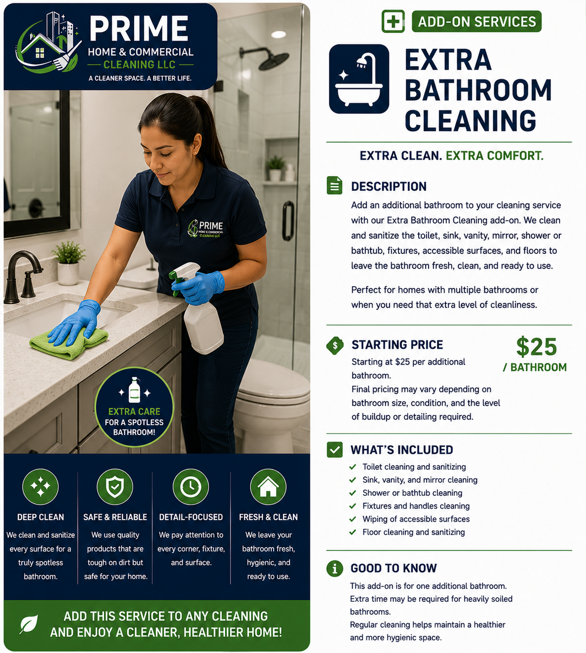 🛁 Extra Bathroom Cleaning